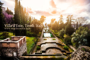 Fabulous landscape, gardens and fountains. Villa d Este, Italy. The Villa dEste is a villa in Tivoli, near Rome, Italy. Listed as a UNESCO world heritage site, it is a fine example of Renaissance architecture and the Italian Renaissance garden