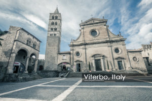 VITERBO, ITALY. January 22, 2017: Viterbo Cathedral. Italian: Duomo di Viterbo, or Cattedrale di San Lorenzo is a Roman Catholic cathedral in the Lazio region in the center of italy.