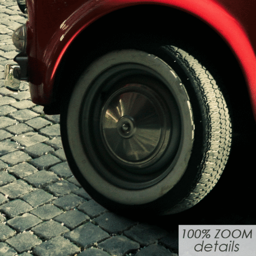 Fiat 500 Cinquecento Old Red Vintage Car Italian Scene In The Historic Center Of Rome Italy Details