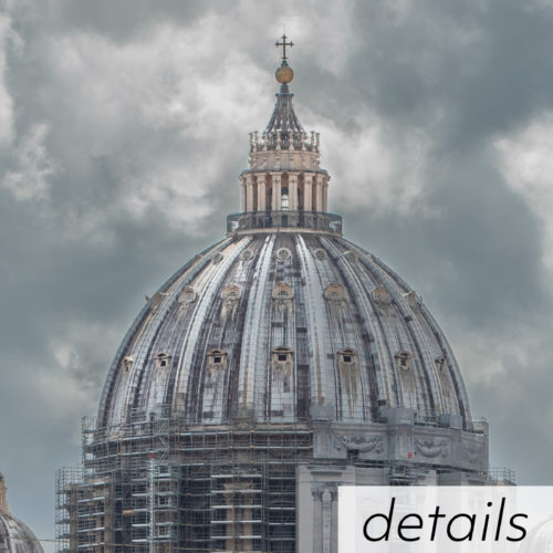 Rome, Italy. June 10, 2020: Saint Peter Dome In The Vatican City