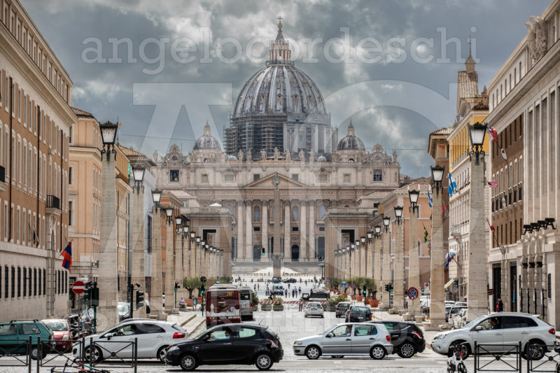 Rome, Italy. June 10, 2020: Saint Peter Dome In The Vatican City