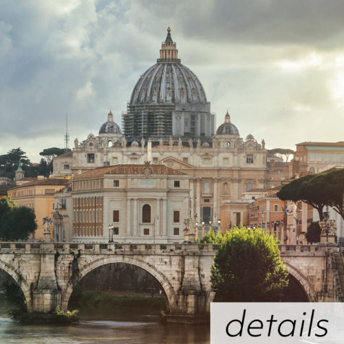 Rome, Italy. June 10, 2020: Tiber River And St. Peter's Dome At