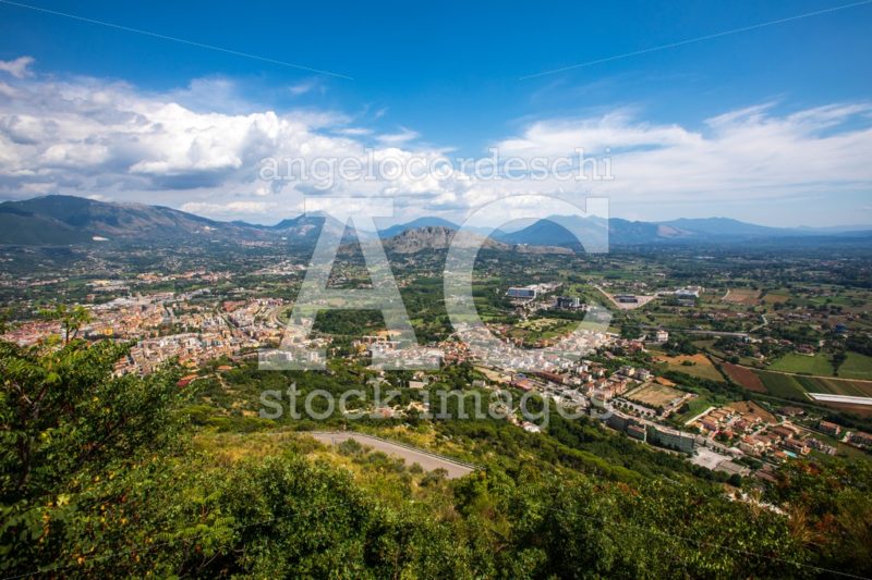 Aerial View Of Cassino In Italy. Panorama And Landscape. Town Ha Angelo Cordeschi