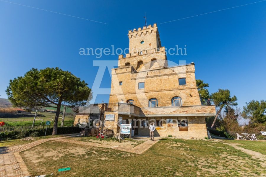 Ancient Tower Of Cerrano In Italy. The Tower Of Cerrano Is One O Angelo Cordeschi