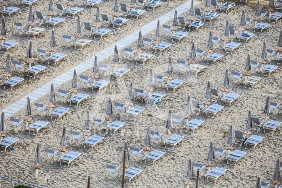 Beach And Adriatic Coast With A Multitude Seamsless Of Beach Umb Angelo Cordeschi