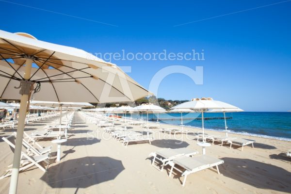 Beach And Italian Tyrrhenian Coast With A Multitude Seamsless Of Angelo Cordeschi