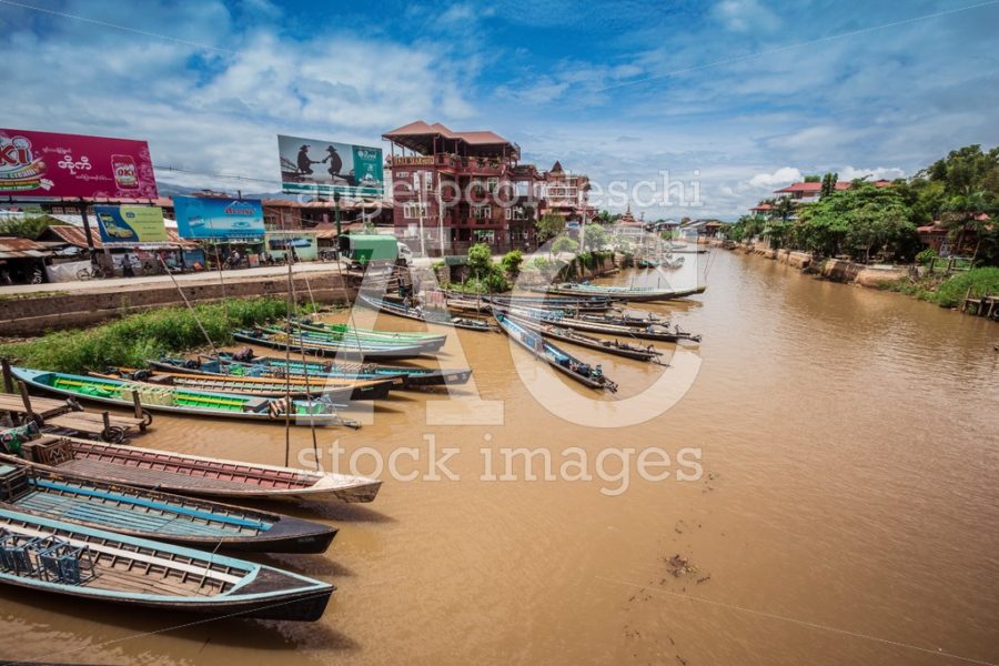 Canton De Nyaungshwe, Myanmar. July 31, 2019: Inle Boat Station Angelo Cordeschi
