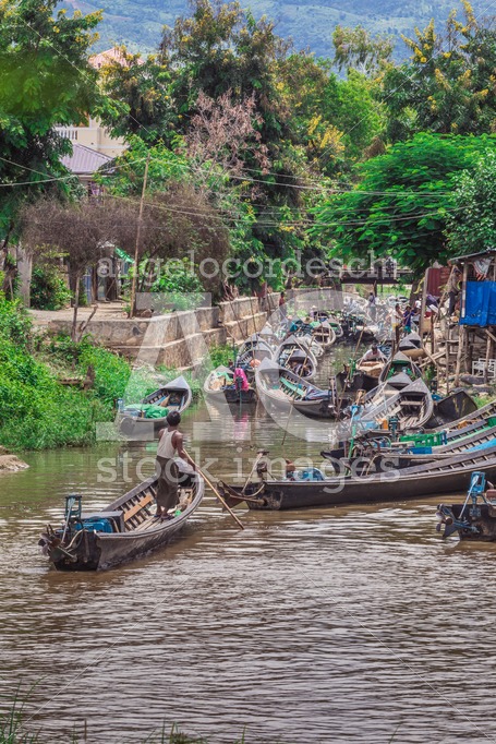 Canton De Nyaungshwe, Shan, Myanmar. July 31, 2019: Inle Boat St Angelo Cordeschi