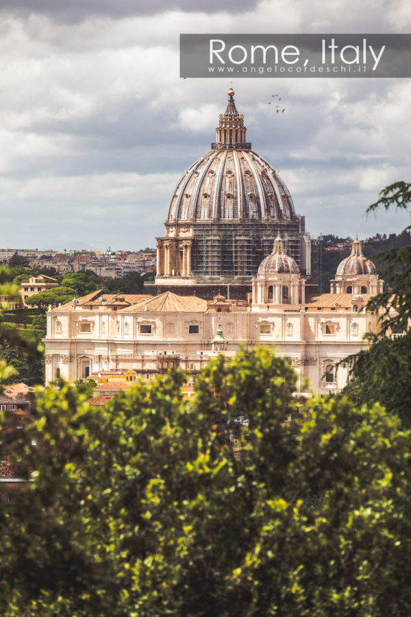 Dome Of St. Peter In The Vatican City In Rome In Italy. Renovati