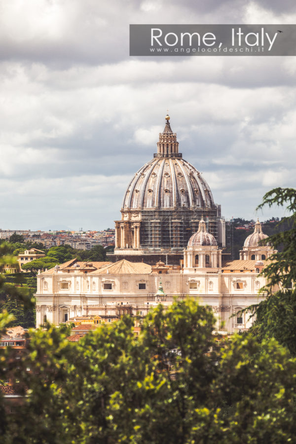 Dome Of St. Peter In The Vatican City In Rome In Italy. Renovati