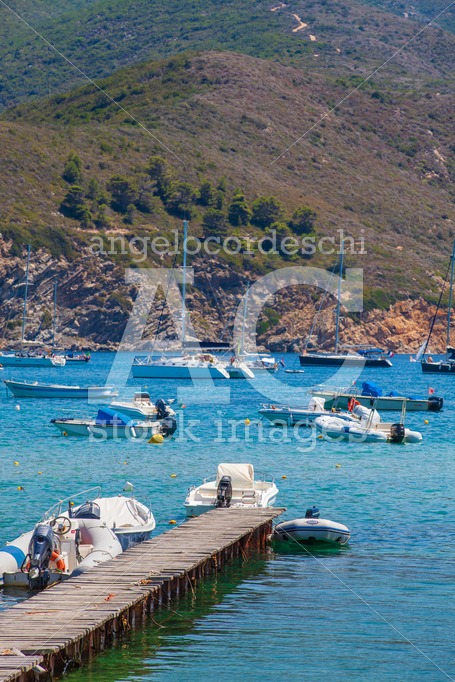 Elba Island, Italy. June 25, 2016: Small Marina With Boats Ancho Angelo Cordeschi