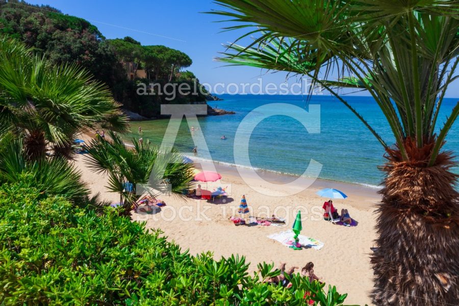 Elba Island, Italy. June 26, 2016: Heavenly Beach On The Coast O Angelo Cordeschi