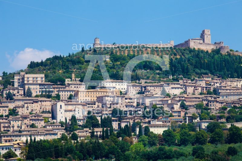 Fortress Of Assisi, Italy. Sightseen From Afar. Angelo Cordeschi