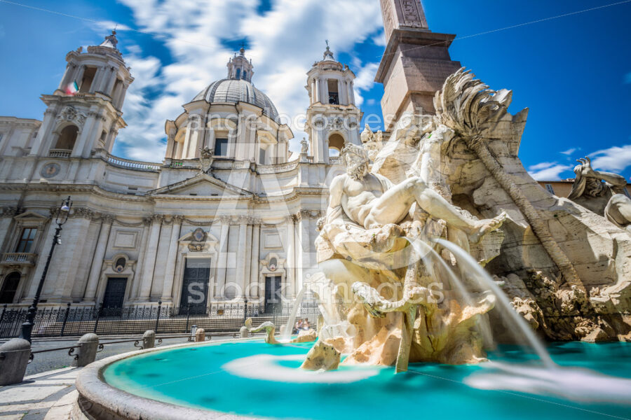 Fountain of rivers in Rome in Italy. Italian landmark - Angelo Cordeschi