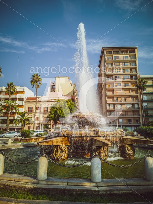 Fountain Of The Rose Of The Winds In The City Of Taranto In The Angelo Cordeschi