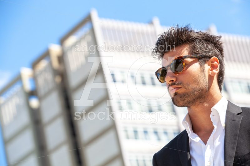 Gorgeous Stylish Man. Sunglasses. City Style. A Beautiful And Ch Angelo Cordeschi