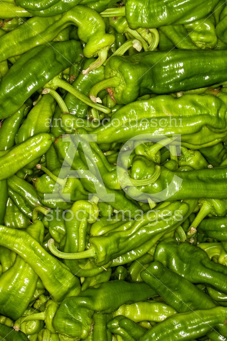 Green Chillies Background. Pile. Full Detailed Background Of Gre Angelo Cordeschi