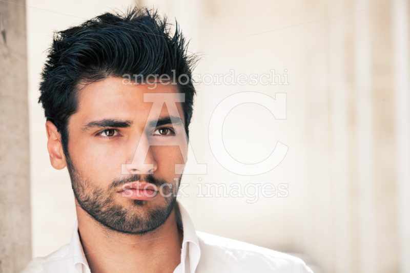 Handsome Model Man Portrait. Hope And Success. Portrait Of A Cha Angelo Cordeschi