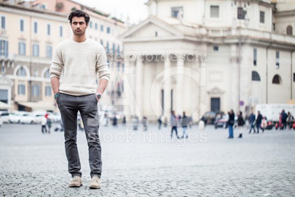 Handsome Young Man Outdoor In The Street In The City With Hands Angelo Cordeschi