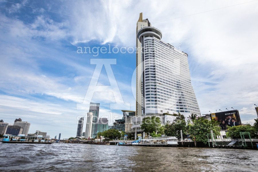 Millennium Hilton Hotel Seen From The Chao Phraya River In The M Angelo Cordeschi