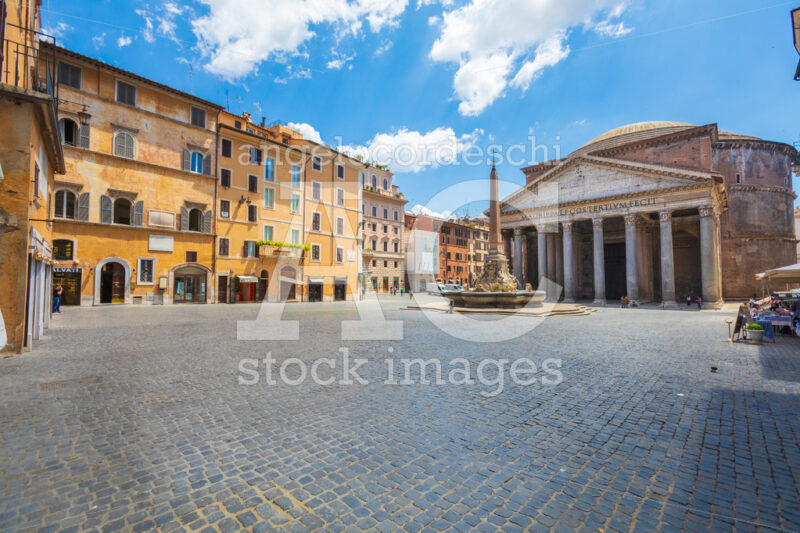 Pantheon in Rome in Italy. Piazza della Rotonda in the historic center of the capital. - Angelo Cordeschi