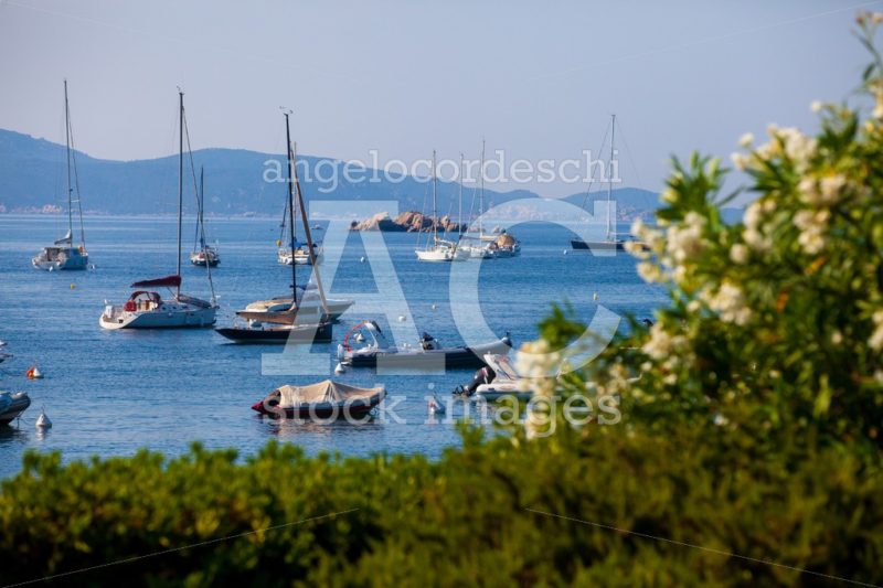 Porto Pollo, Corsica. August 01, 2018: View Of The Sea And Of Th Angelo Cordeschi