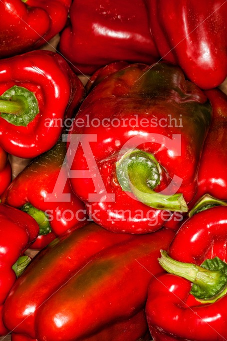 Red Peppers Background. Pile. Whole Background Of Red Peppers. F Angelo Cordeschi
