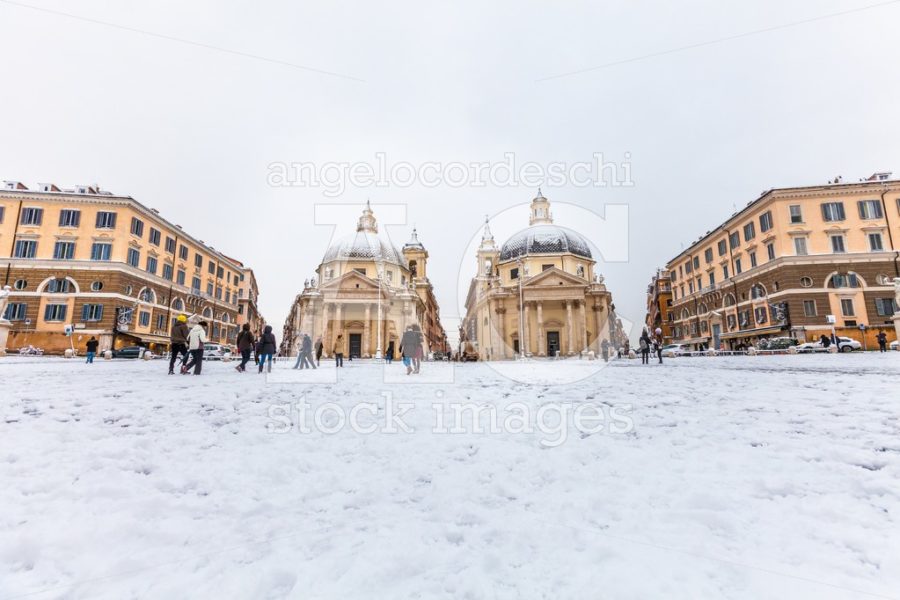 Rome, Italy. February 26, 2018: Extraordinary Climate Event In R Angelo Cordeschi