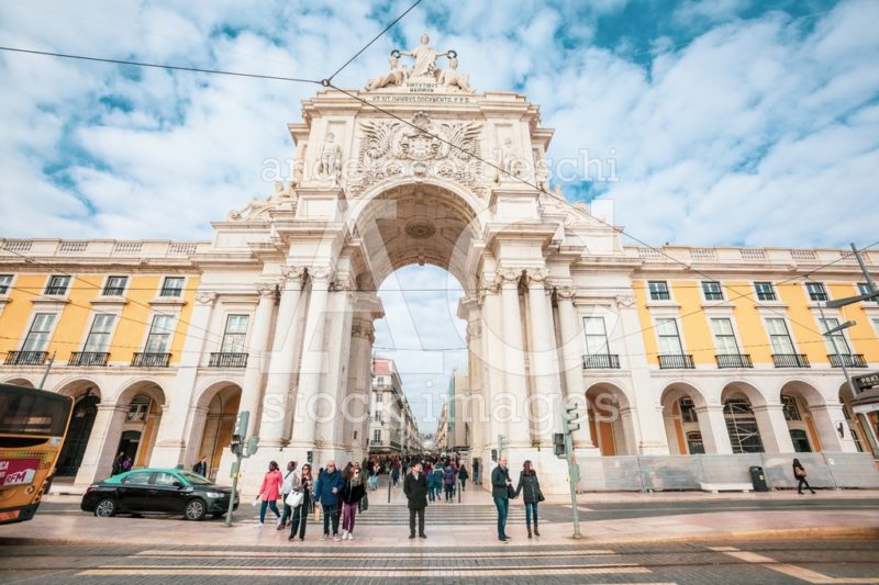 Rua Augusta Triumphal Arch In The Historic Center Of The City Of Angelo Cordeschi