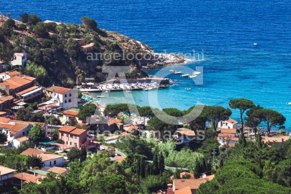 Seashore Coastline With Beach And Little Village In The Island O Angelo Cordeschi