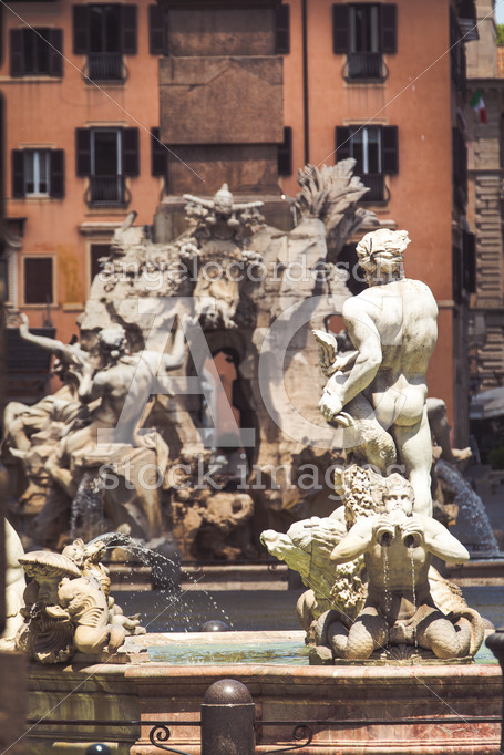 Statues of the fountains of Piazza Navona. Rome, Italy. - Angelo Cordeschi