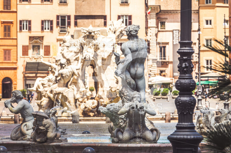 Statues of the fountains of Piazza Navona. Rome, Italy. - Angelo Cordeschi
