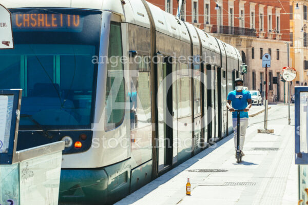 Tram for public transport in the historic center of Rome in Italy. - Angelo Cordeschi