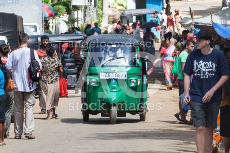 Tuk-Tuk car. Rickshaw and citylife in the street in Ella in Sri - Angelo Cordeschi