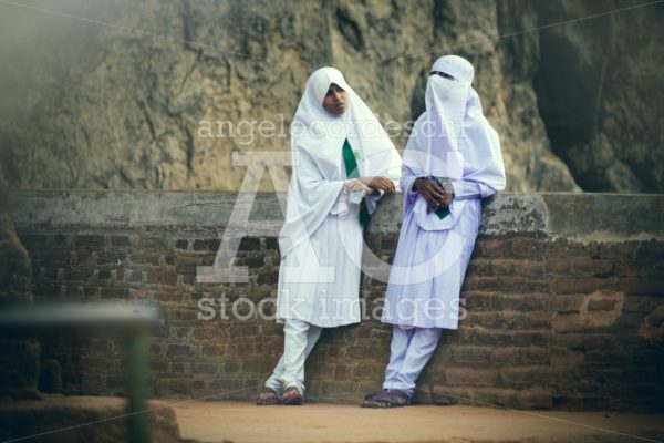 Two Arab Women Are Relaxed And Talking To Each Other At Sigiriya Angelo Cordeschi
